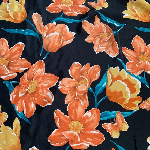 Vintage Hanae Mori Vibrant Floral Silk Scarf - Picture 6 of 6